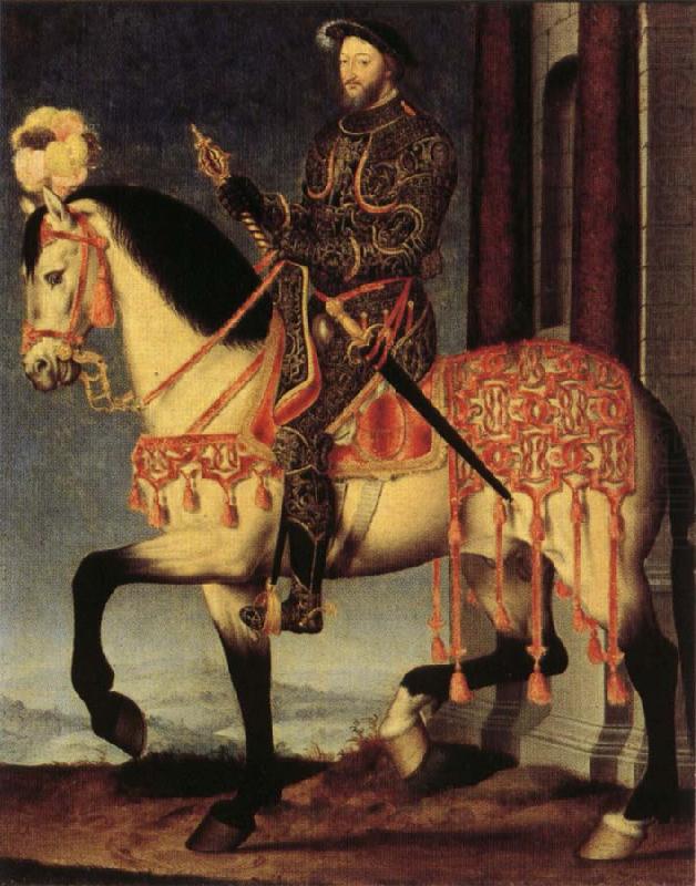 Portrait of Francis I on Horseback, Francois Clouet